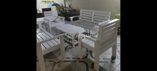 جلسة خارجية لعدد 8 أشخاص اللون على حسب رغبة الزبون-خشب الصنوبر - 2