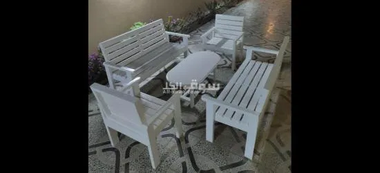 جلسة خارجية لعدد 8 أشخاص اللون على حسب رغبة الزبون-خشب الصنوبر - 3