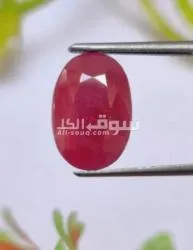 حجر ياقوت أحمر طبيعي مع الشهادةnatural ruby stone with certificate