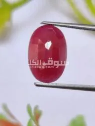 حجر ياقوت أحمر طبيعي مع الشهادةnatural ruby stone with certificate - 5